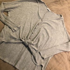 Gray Waffle Knit Thermal